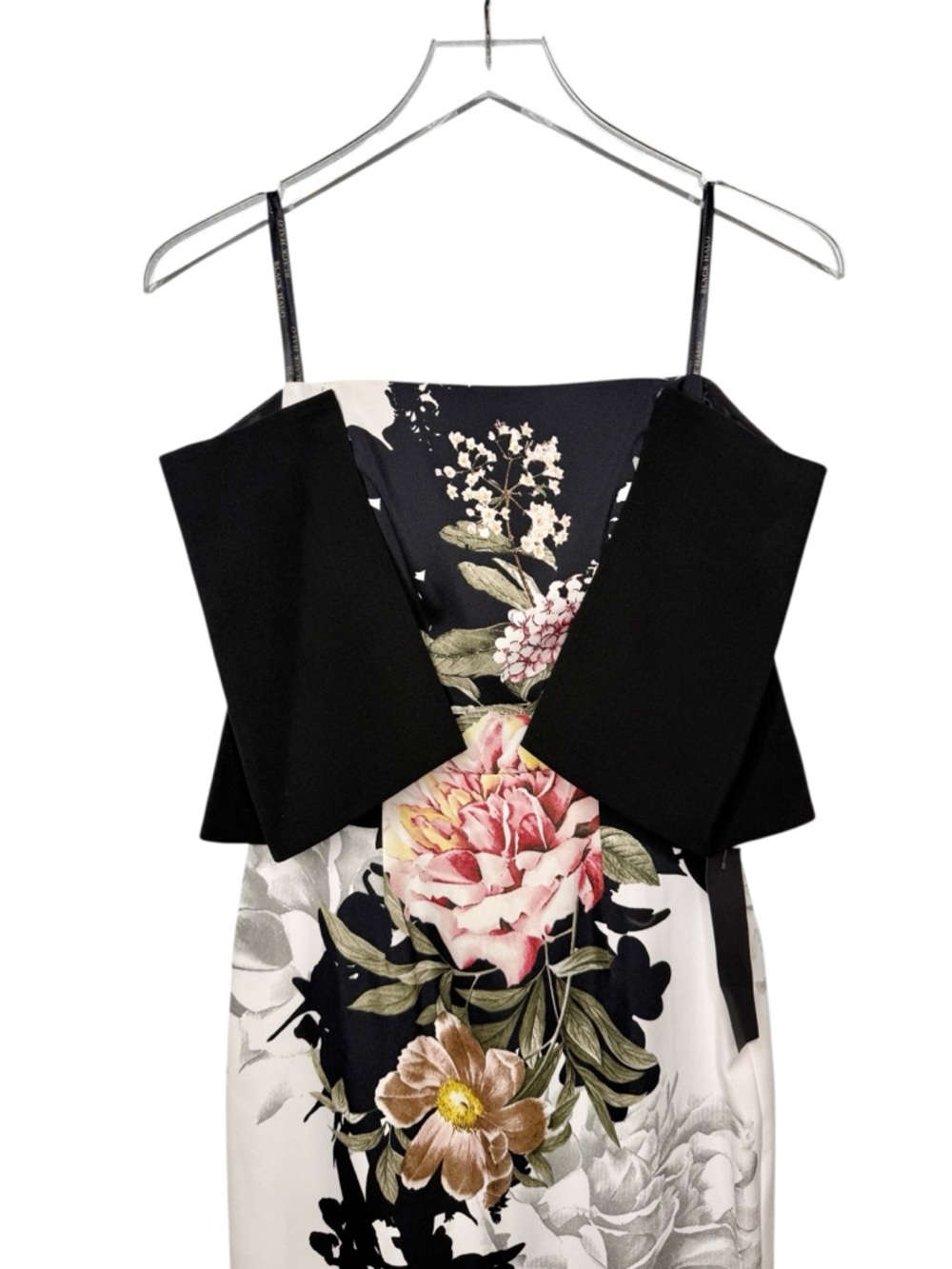 Black Halo Floral Corset Sheath Cocktail Dress Bolero Overlay Midi Women’s Sz 0 - Picture 3 of 15
